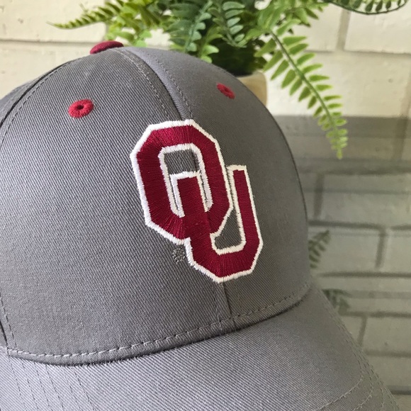 OU Sooners Baseball Hat Bundle of 2 Crimson Gray - Picture 4 of 10